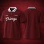 Maroon Chicago Polo T-Shirt for Men | Premium Casual Streetwear Polo