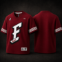 Red Oversized Sports Jersey for Men | Premium Streetwear V-Neck T-Shirt