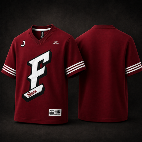 Red Oversized Sports Jersey for Men | Premium Streetwear V-Neck T-Shirt