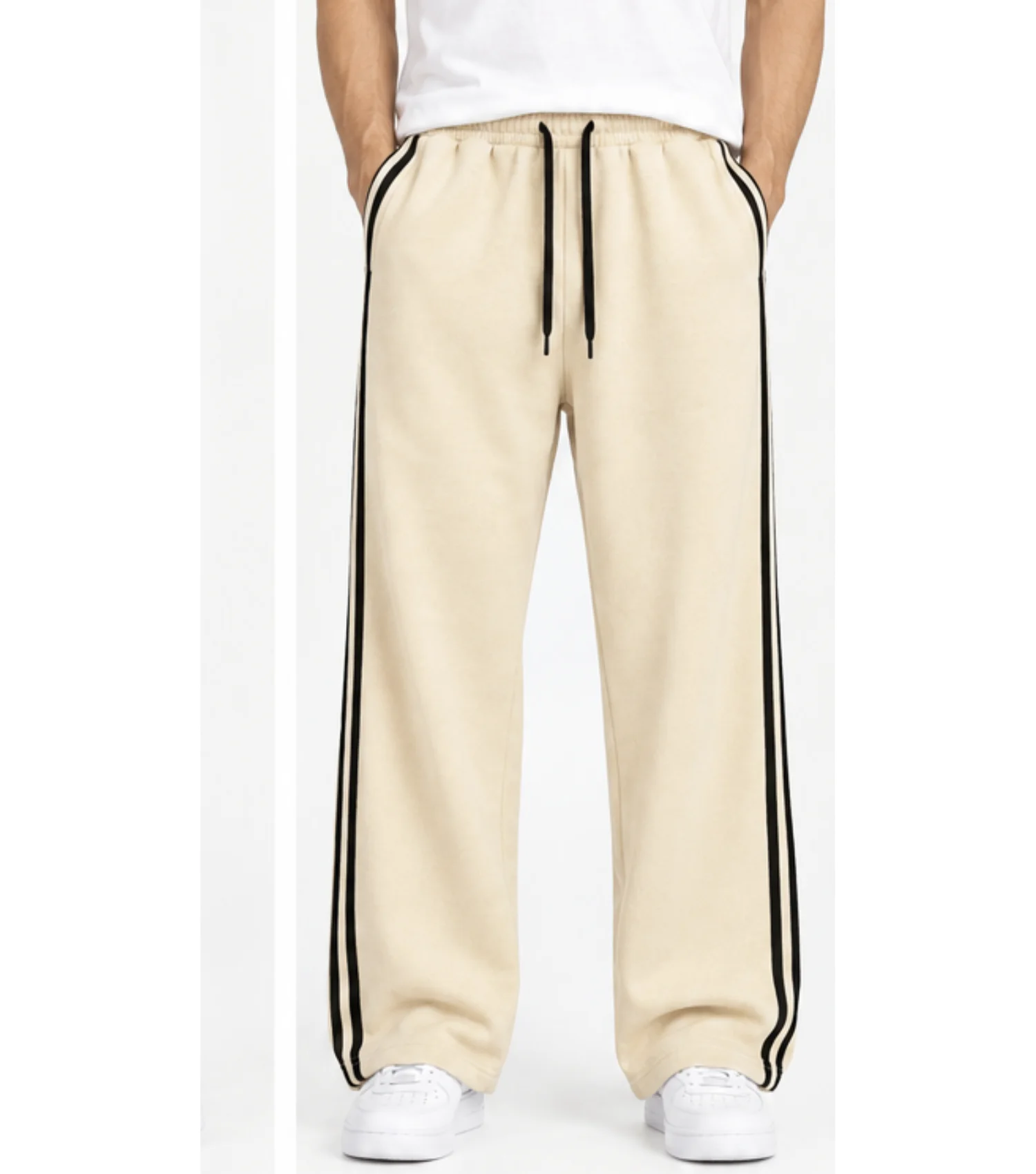Men’s Beige Track Pants