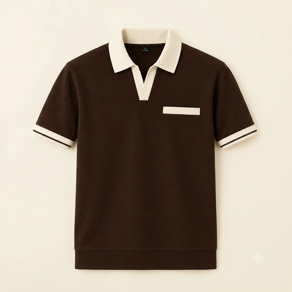 brown beige polo