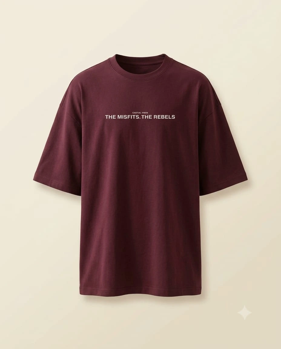 Maroon Oversized T-Shirt