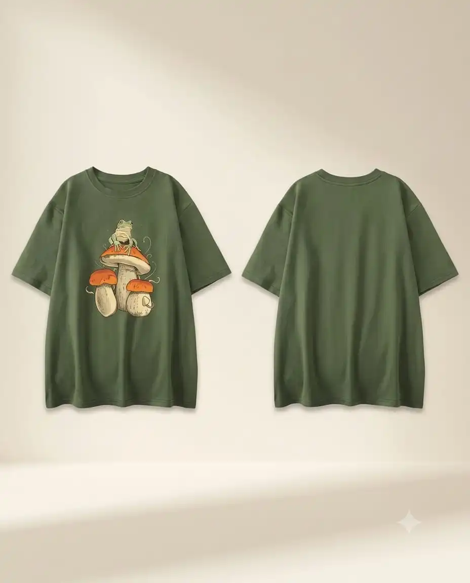 oversized girls green tshirt
